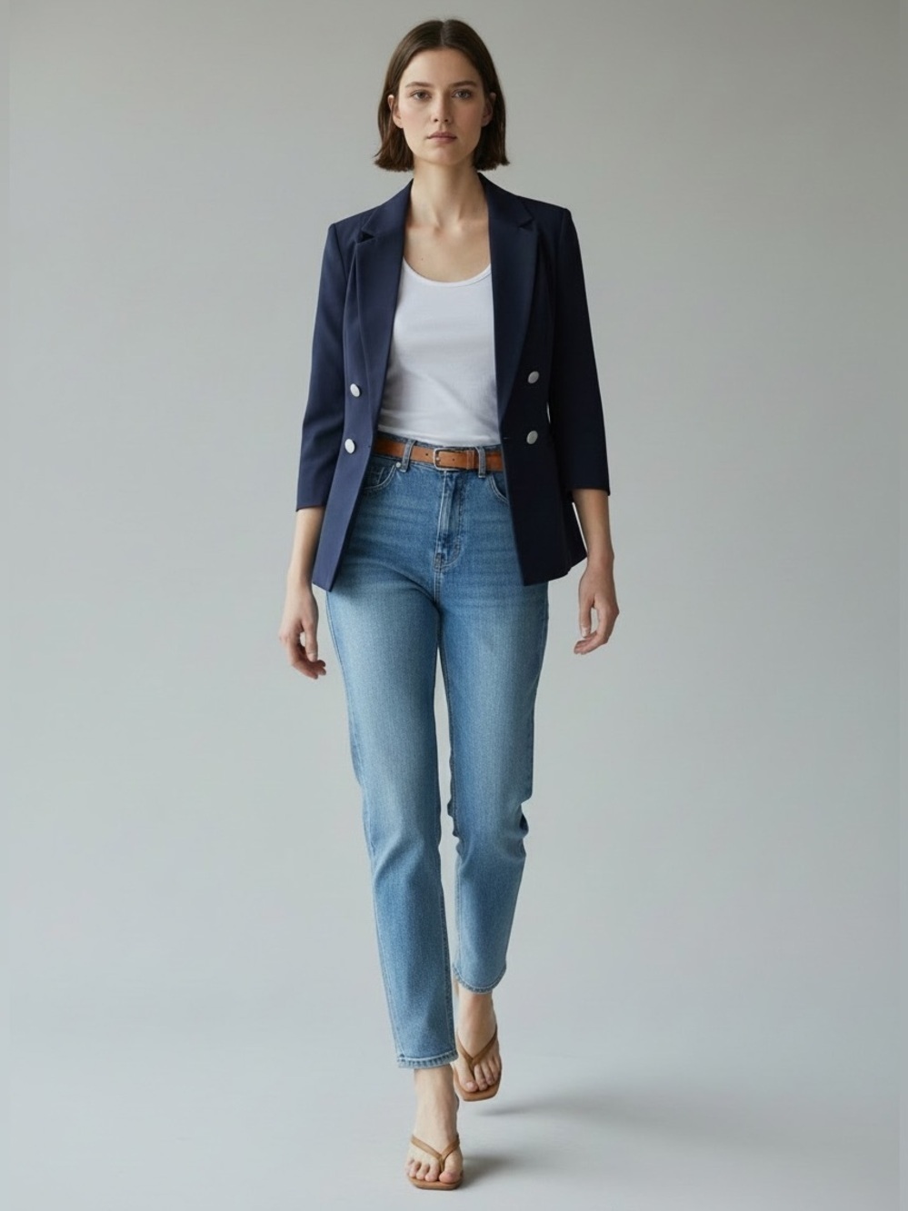 Ricki’s Blue Cropped Blazer Size XS